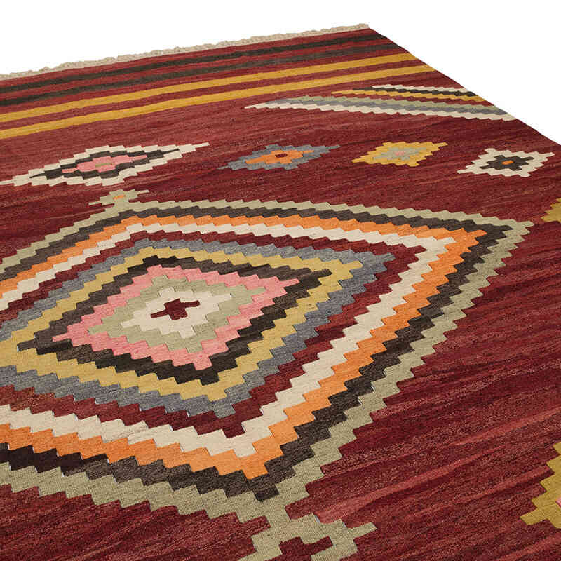 New Turkish Handwoven Kilim Rug - 11' 6" x 14' 9" (138" x 177") - K0077853