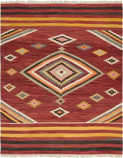 New Turkish Handwoven Kilim Rug - 11' 6" x 14' 9" (138" x 177")