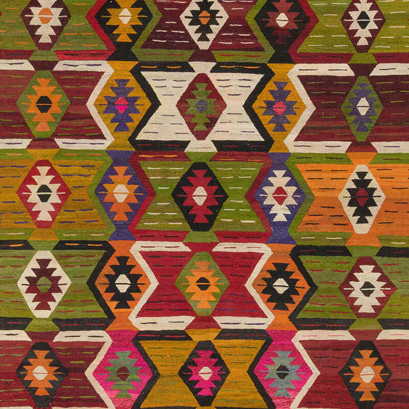 New Turkish Handwoven Kilim Rug - 11' 10" x 15' 11" (142" x 191") - K0077854