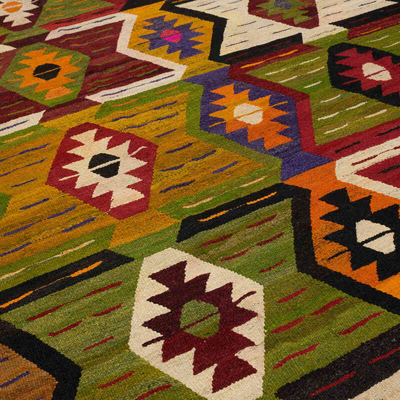 New Turkish Handwoven Kilim Rug - 11' 10" x 15' 11" (142" x 191") - K0077854