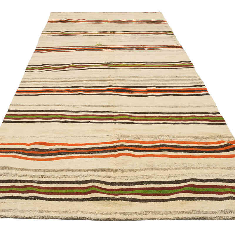 Alfombra Vintage Anatolian Kilim - 137 cm x 346 cm - K0077856