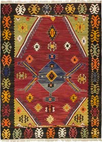 New Turkish Handwoven Kilim Rug - 11' 7" x 15' 5" (139" x 185")