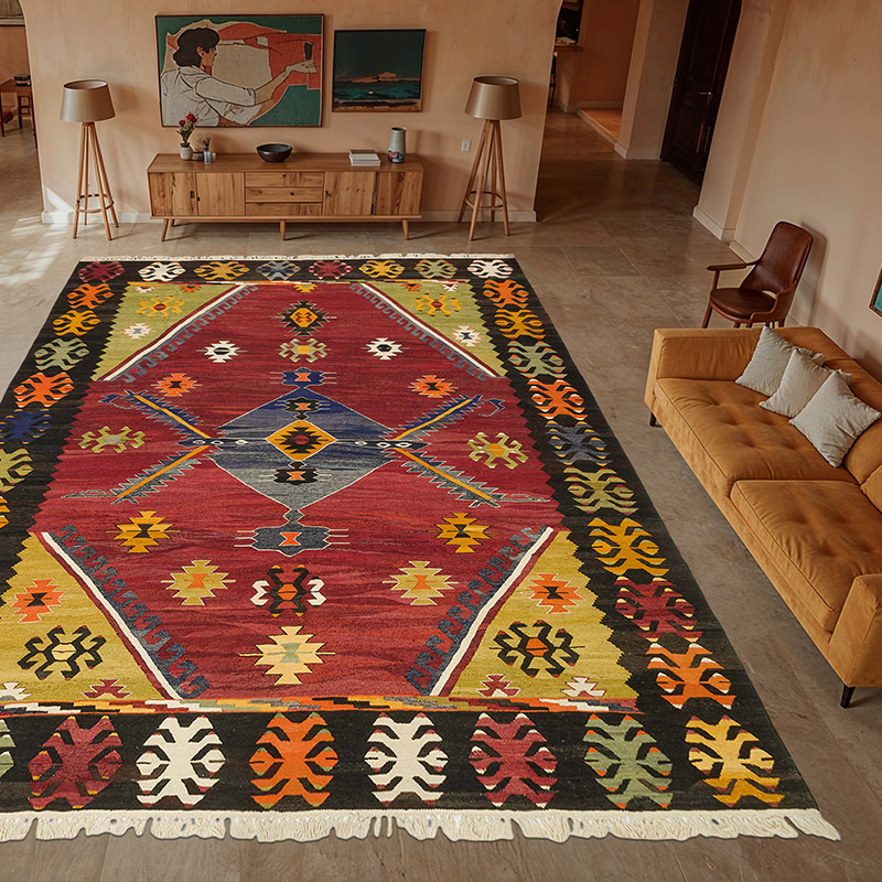New Turkish Handwoven Kilim Rug - 11' 7" x 15' 5" (139" x 185") - K0077857