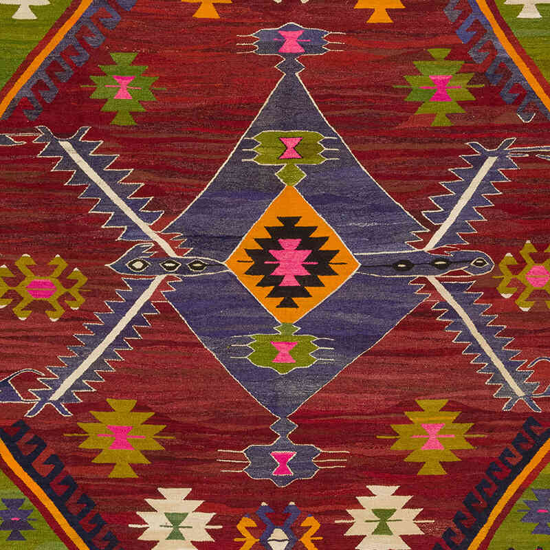 New Turkish Handwoven Kilim Rug - 10' 10" x 14' 4" (130" x 172") - K0077859