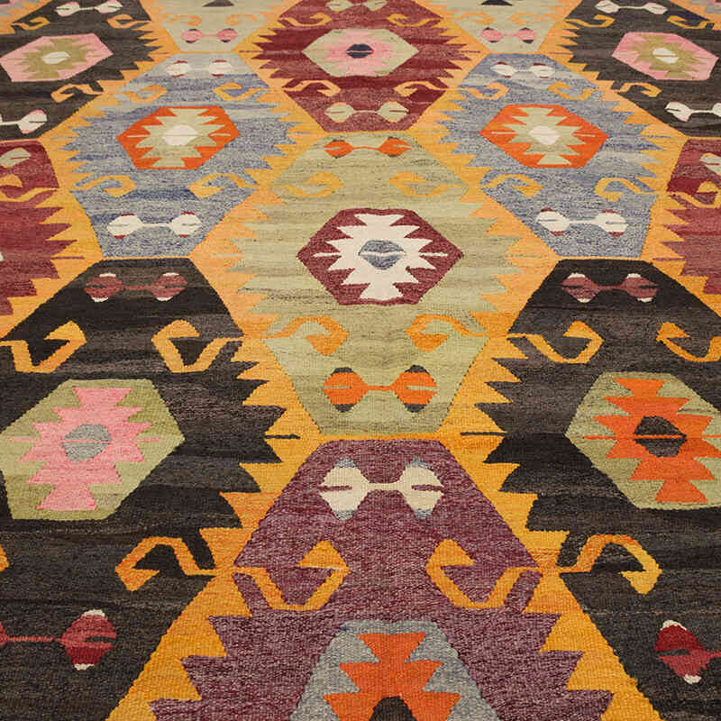 New Turkish Handwoven Kilim Rug - 10' 7" x 14' 10" (127" x 178") - K0077861