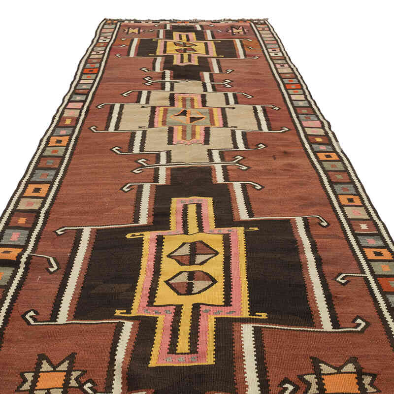 Vintage Kars Kilim Rug - 4' 7" x 12' 8" (55" x 152") - K0077862