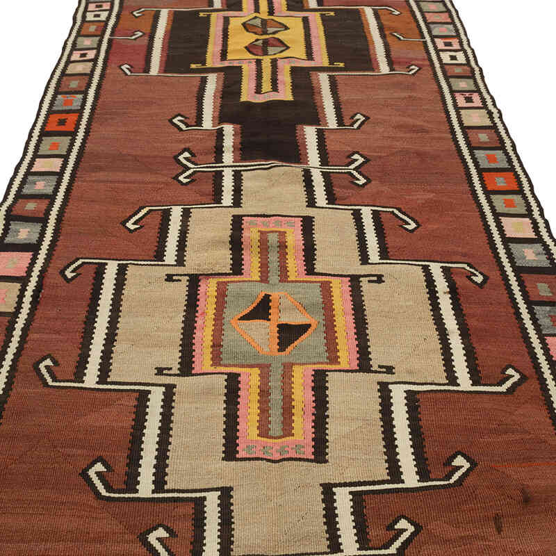 Vintage Kars Kilim Rug - 4' 7" x 12' 8" (55" x 152") - K0077862