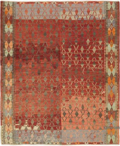 Vintage Afyon Kilim Rug - 10' 1" x 12' 1" (121" x 145")