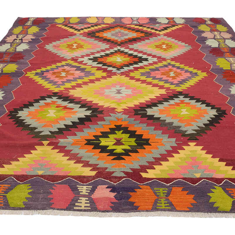 Vintage Manisa Kilim Rug - 6' 5" x 8' 8" (77" x 104") - K0077868