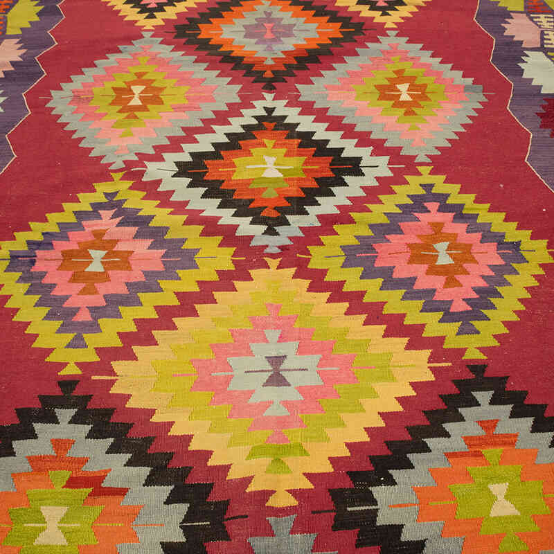 Vintage Manisa Kilim Rug - 6' 5" x 8' 8" (77" x 104") - K0077868