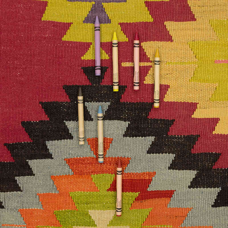 Vintage Manisa Kilim Rug - 6' 5" x 8' 8" (77" x 104") - K0077868