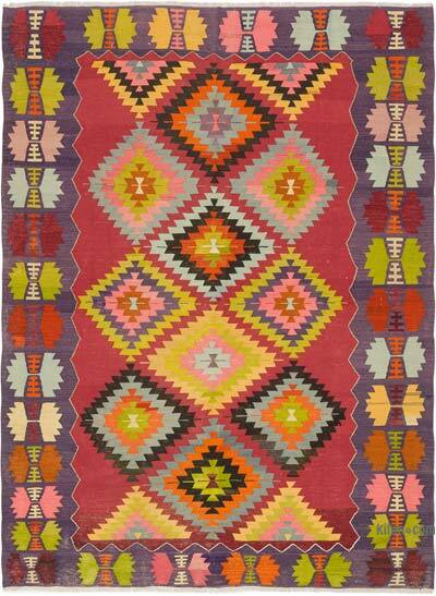 Vintage Manisa Kilim Rug - 195 cm x 263 cm