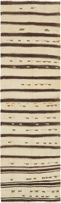 Vintage Anatolian Kilim Runner - 3' 5" x 11' 8" (41" x 140")