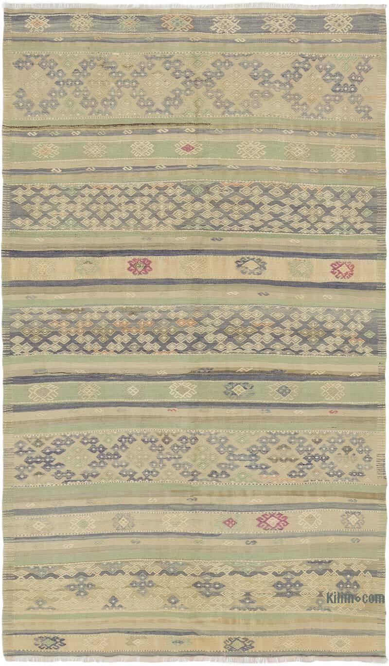 Vintage Oushak Kilim Rug - 5' 3" x 8' 10" (63" x 106") - K0077876