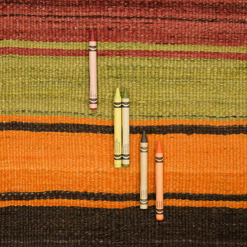 Vintage Turkish Kilim Rug - 5' 6" x 6' 5" (66" x 77") - K0077885