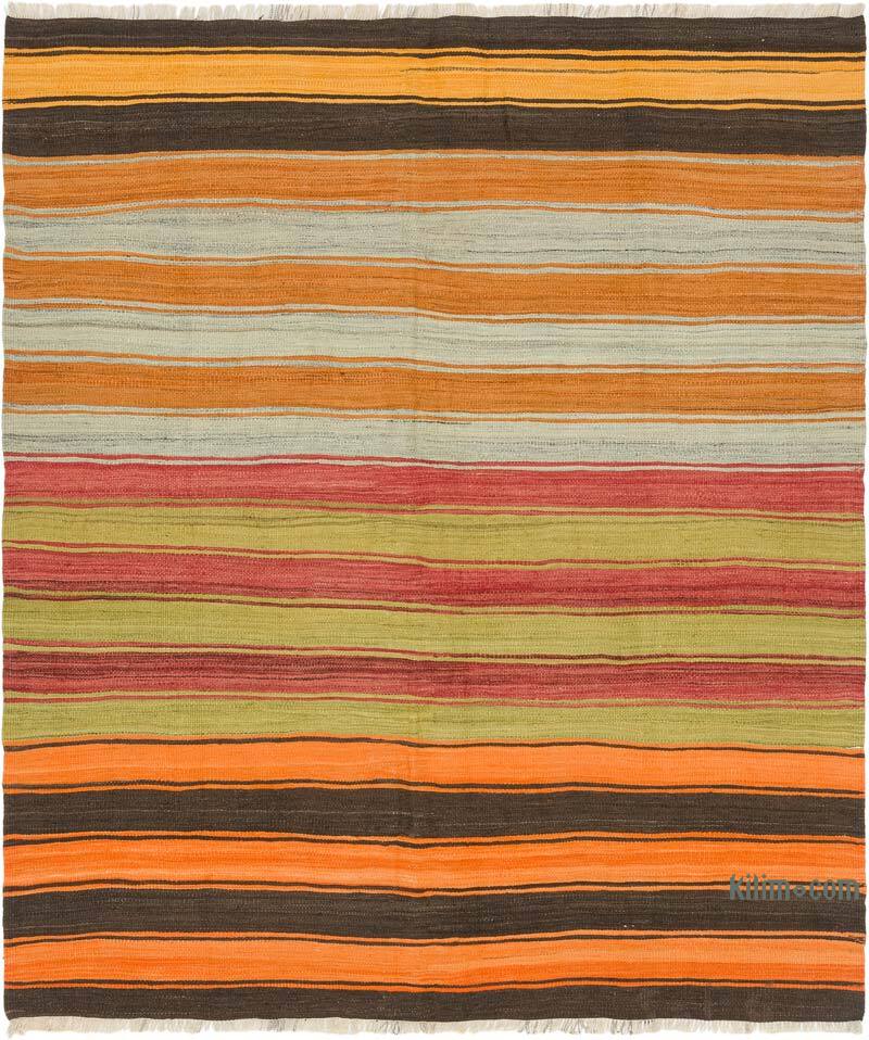 Vintage Turkish Kilim Rug - 5' 6" x 6' 5" (66" x 77") - K0077885