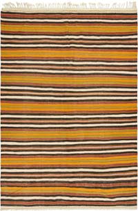 Vintage Denizli Kilim Rug - 7' 1" x 10' 4" (85" x 124")