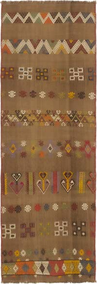 Vintage Anatolian Jijim Runner - 2' 9" x 8'  (33" x 96")