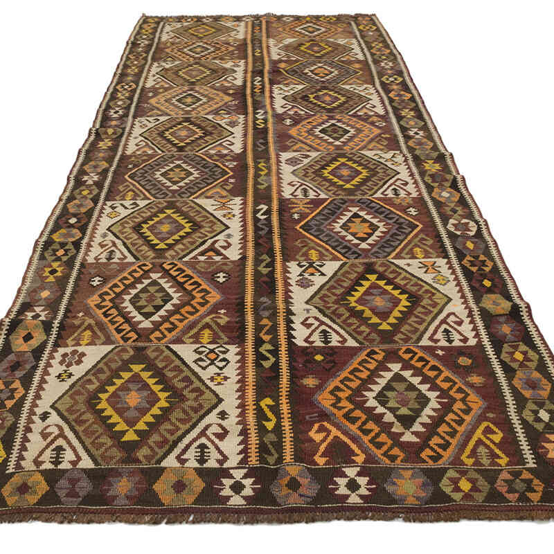 Vintage Kars Kilim Rug - 4' 2" x 11' 7" (50" x 139") - K0077901