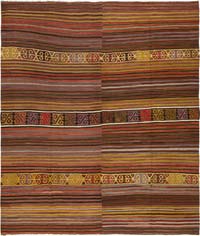 Vintage Konya Kilim Rug - 10' 2" x 12' 1" (122" x 145")
