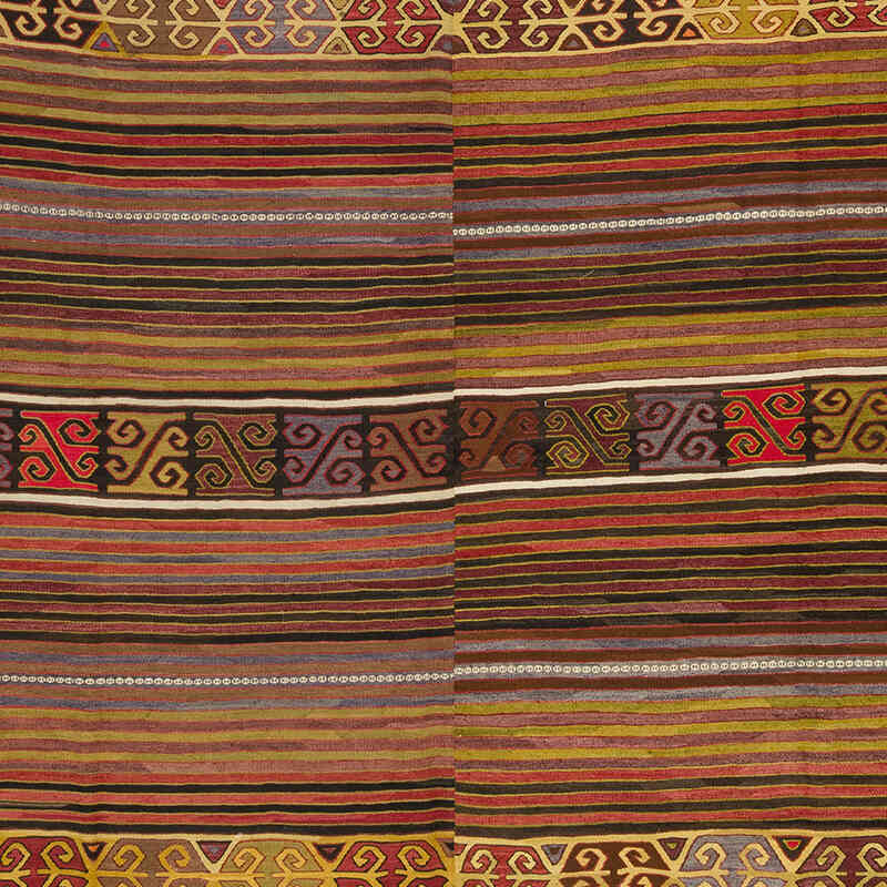 Vintage Konya Kilim Rug - 10' 2" x 12' 1" (122" x 145") - K0077910