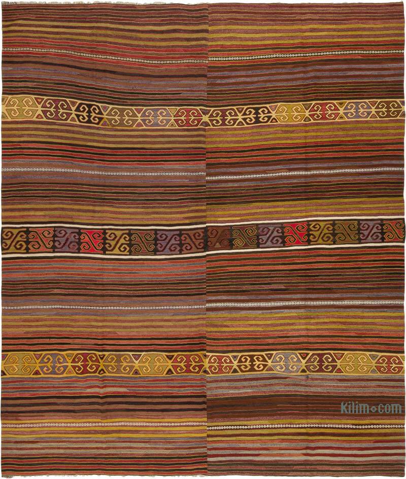 Vintage Konya Kilim Rug - 10' 2" x 12' 1" (122" x 145") - K0077910