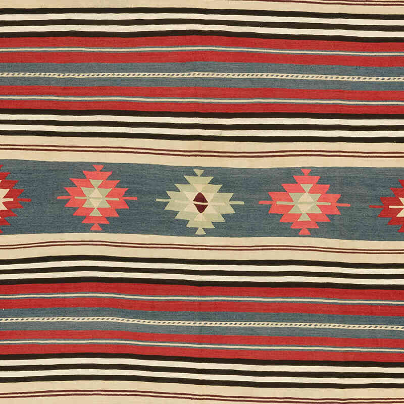 Vintage Manastir Kilim Rug - 6' 11" x 10' 6" (83" x 126") - K0077917