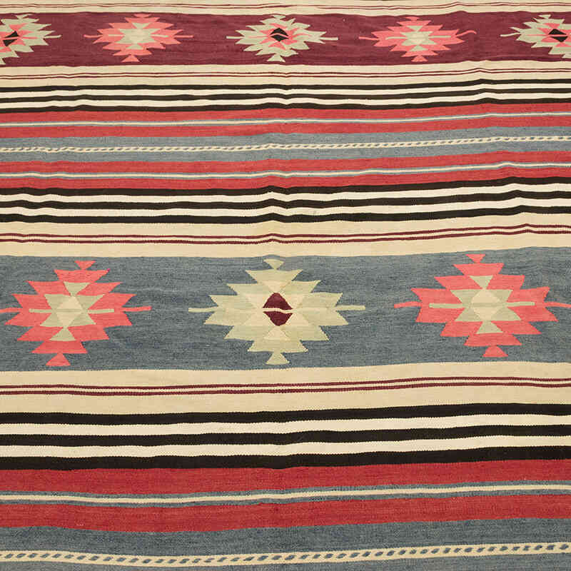 Vintage Manastir Kilim Rug - 6' 11" x 10' 6" (83" x 126") - K0077917