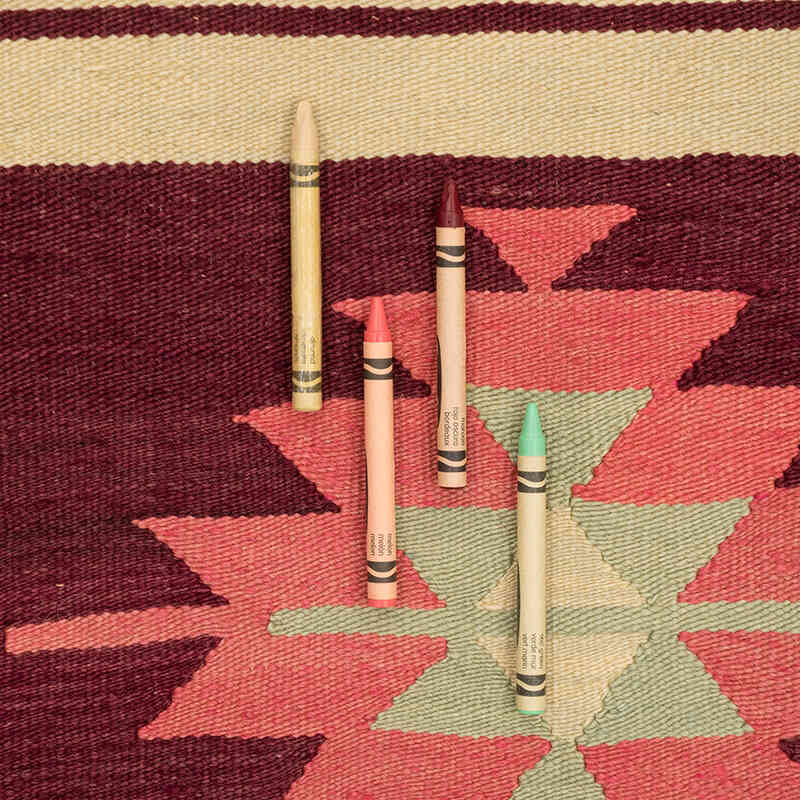 Vintage Manastir Kilim Rug - 6' 11" x 10' 6" (83" x 126") - K0077917