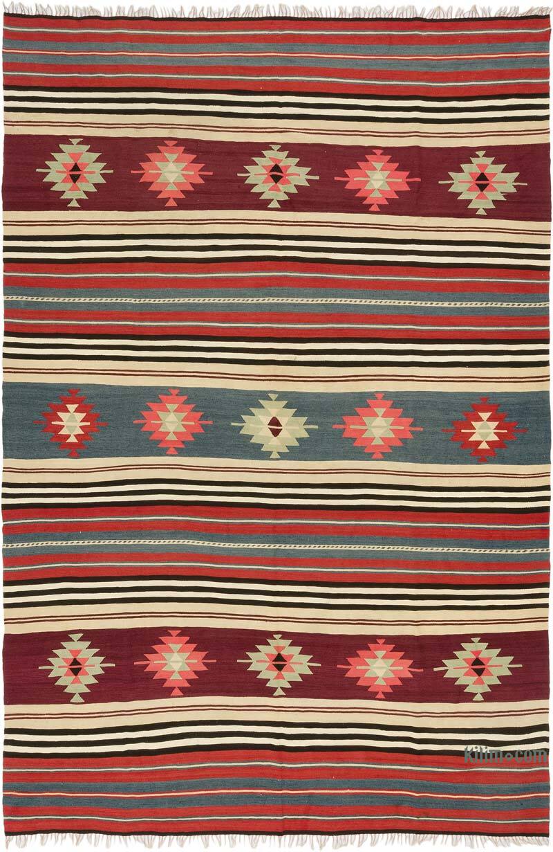 Vintage Manastir Kilim Rug - 6' 11" x 10' 6" (83" x 126") - K0077917