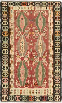 Vintage Manisa Kilim Rug - 6'  x 9' 9" (72" x 117")