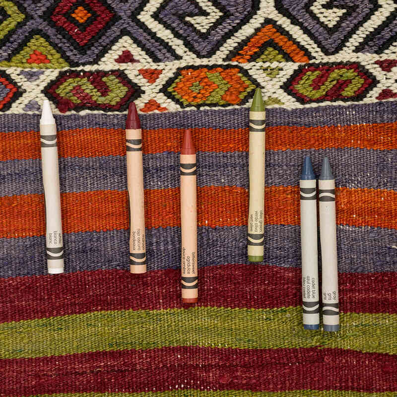 Vintage Afyon Kilim Rug - 4' 1" x 4' 9" (49" x 57") - K0077925