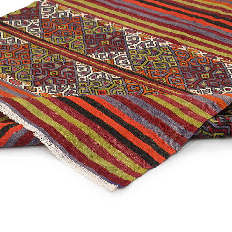 Vintage Afyon Kilim Rug - 4' 1" x 4' 9" (49" x 57") - K0077925