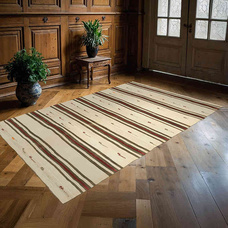 Alfombra Vintage Anatolian Kilim - 160 cm x 255 cm - K0077928