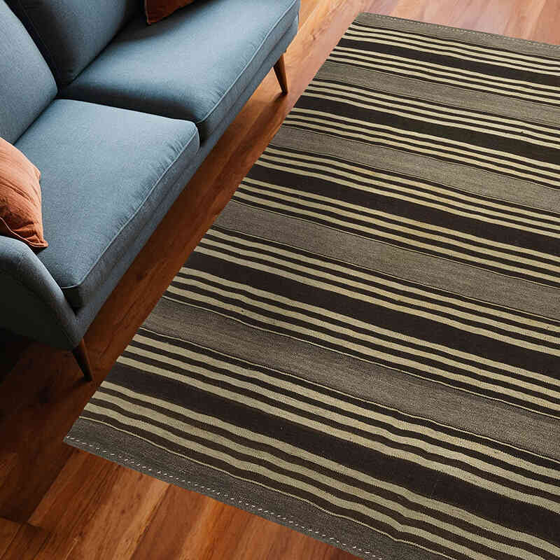 Alfombra Vintage Anatolian Kilim - 197 cm x 243 cm - K0077930