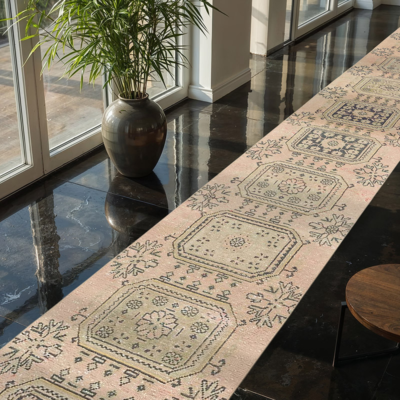 Alfombra Turca Vintage de pasillo - 84 cm x 657 cm - K0077936