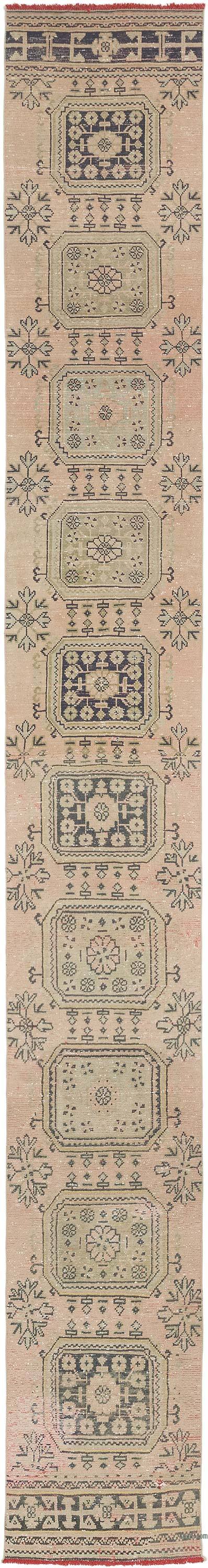 Vintage Turkish Runner Rug - 2' 9" x 21' 7" (33" x 259")