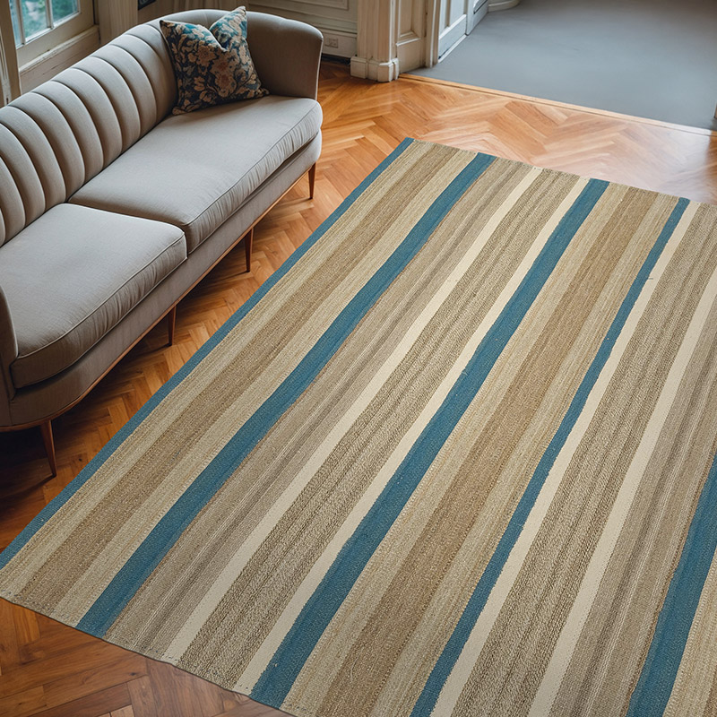 New Turkish Kilim Rug - 8'  x 9' 1" (96" x 109") - K0077956