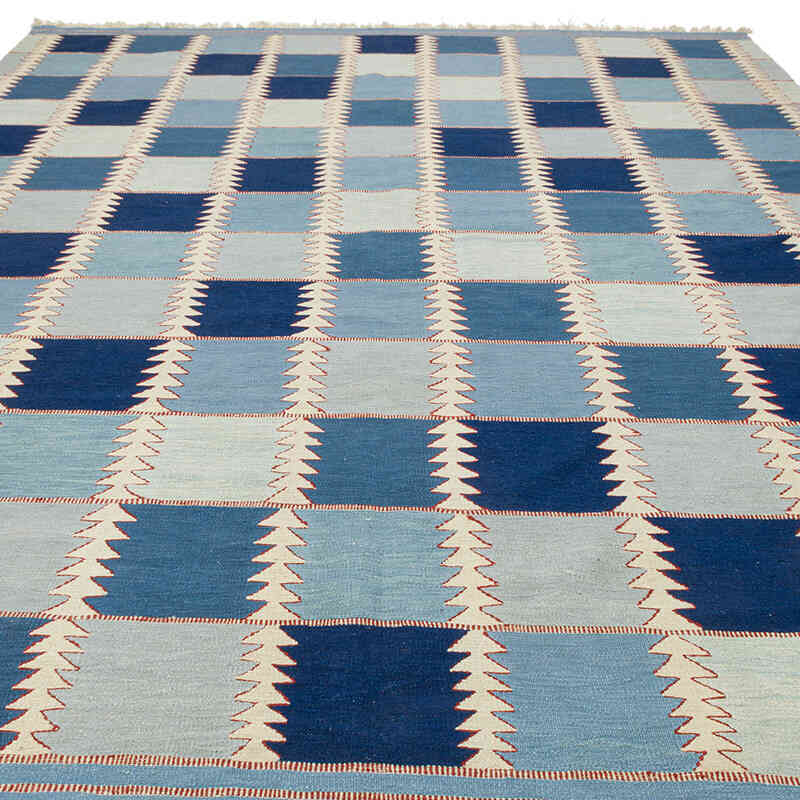 New Handwoven Turkish Kilim Rug - 9' 2" x 11' 11" (110" x 143") - K0078318