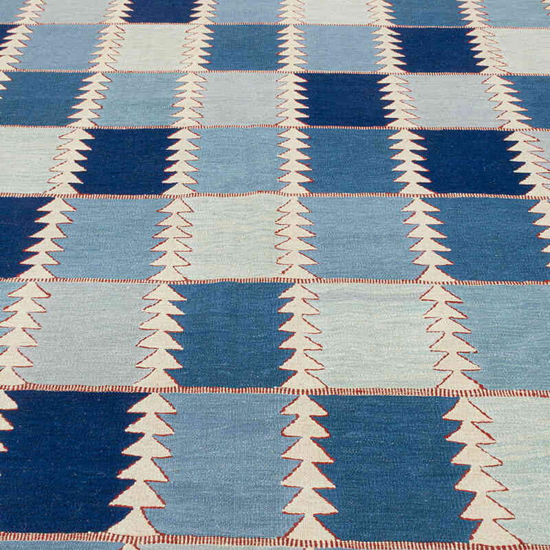 New Handwoven Turkish Kilim Rug - 9' 2" x 11' 11" (110" x 143") - K0078318