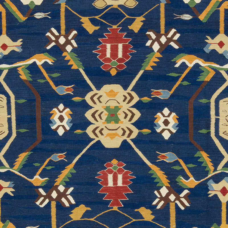 New Handwoven Turkish Kilim Rug - 7' 7" x 10' 1" (91" x 121") - K0078319
