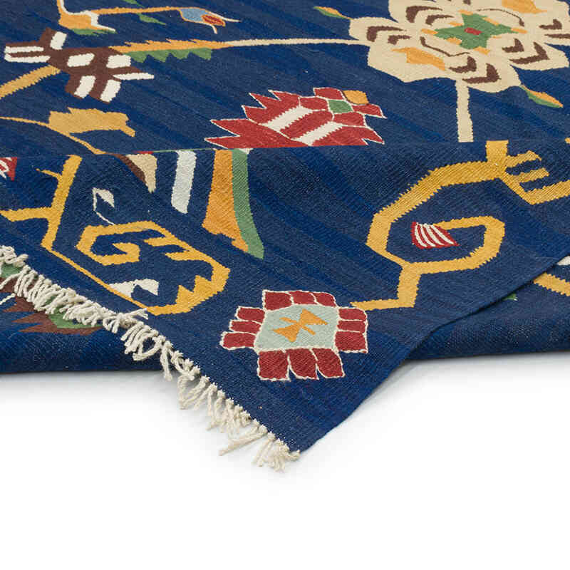New Handwoven Turkish Kilim Rug - 7' 7" x 10' 1" (91" x 121") - K0078319