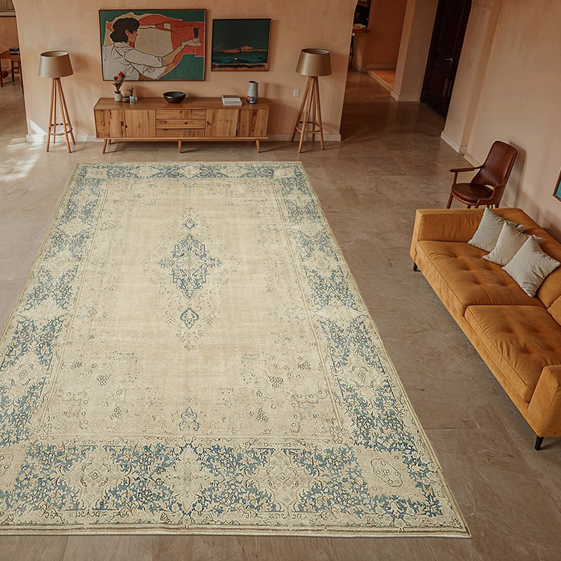 Vintage Hand-Knotted Oriental Rug - 9' 8" x 16' 3" (116" x 195") - K0078332