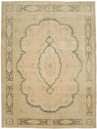 Vintage Hand-Knotted Oriental Rug - 7' 11" x 10' 9" (95" x 129")