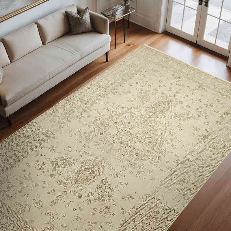 Vintage Hand-Knotted Oriental Rug - 7' 7" x 12' 1" (91" x 145") - K0078354