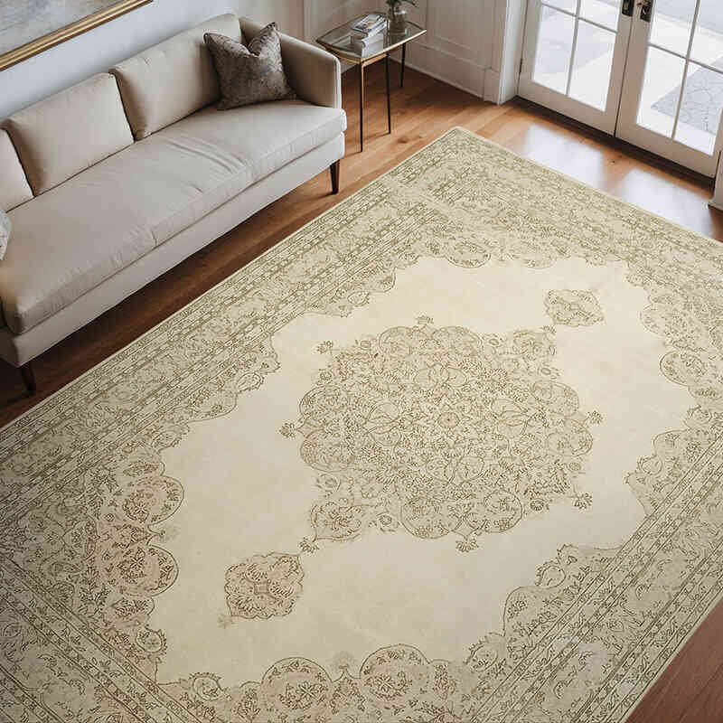 Vintage Hand-Knotted Oriental Rug - 8' 7" x 11' 10" (103" x 142") - K0078355