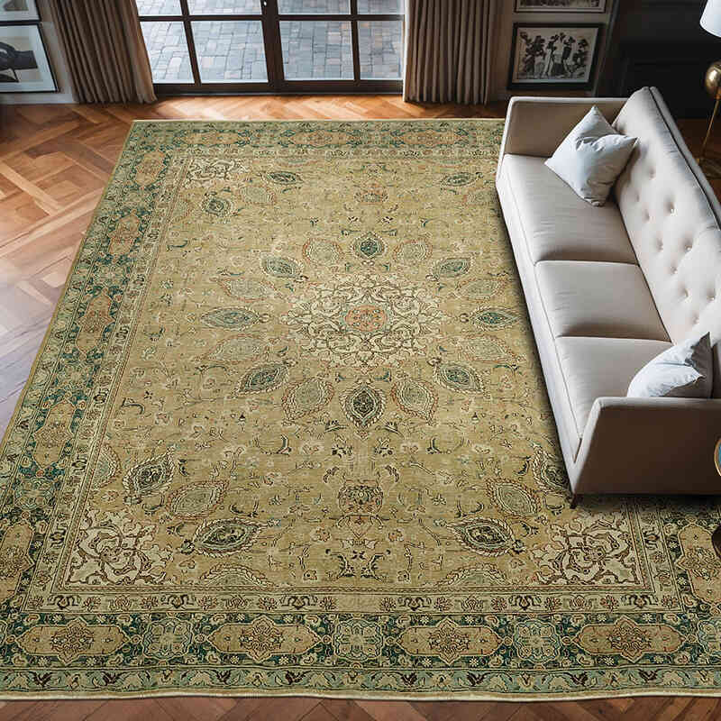 El Dokuma Vintage Halı - 303 cm x 390 cm - K0078357