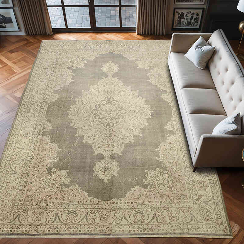 Vintage Hand-Knotted Oriental Rug - 8' 6" x 13' 3" (102" x 159") - K0078388