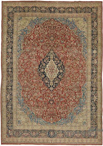 Vintage Hand-Knotted Oriental Rug - 9' 7" x 13' 10" (115" x 166")
