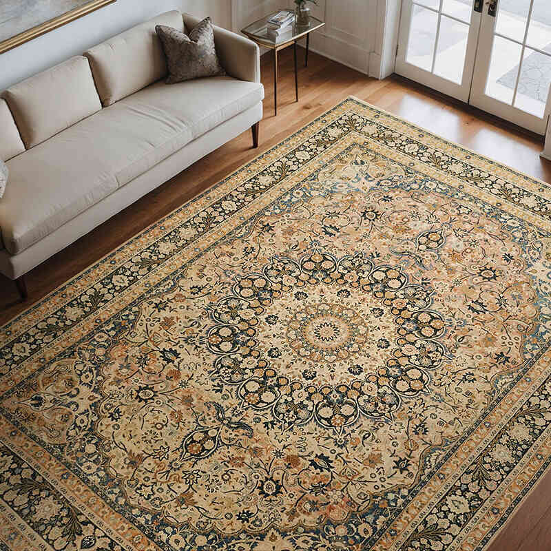 Vintage Hand-Knotted Oriental Rug - 8' 8" x 11' 9" (104" x 141") - K0078413